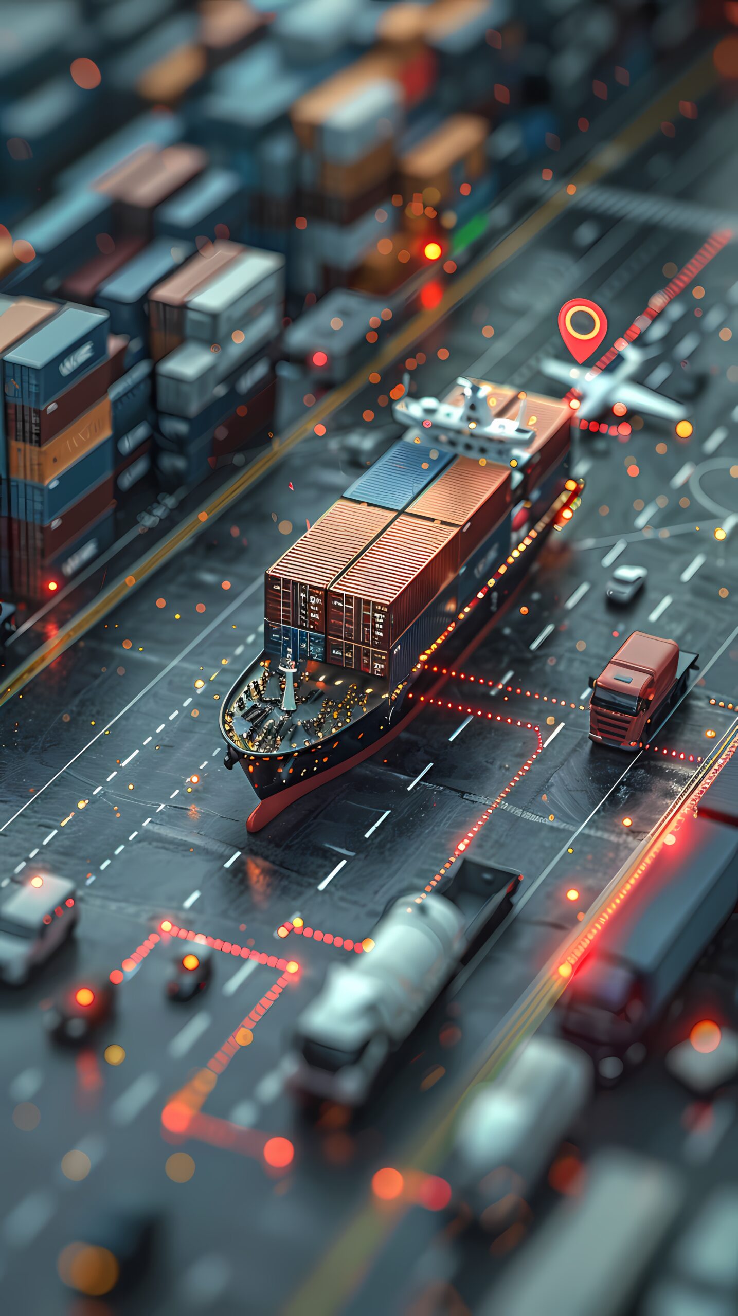 Futuristic Logistics Hologram